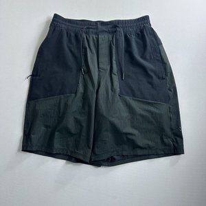 lululemon athletica Black and Dark Green Athletic Shorts